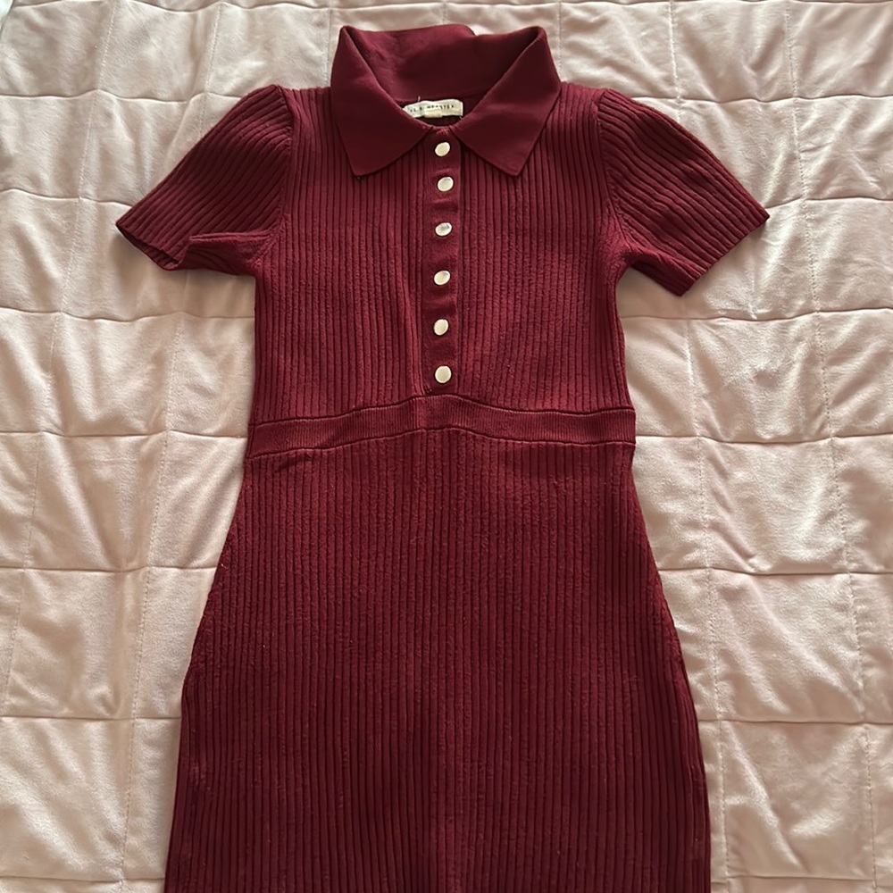 Dark red dress